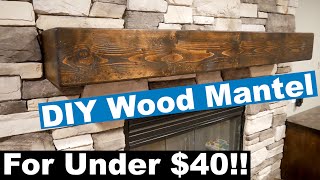 DIY Rustic One Piece Look Wood Mantel [upl. by Flossy845]