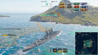 World of Warships  Schlieffen in 3vs3 Brawl  213508 damage  1660 BXP [upl. by Annahgiel208]