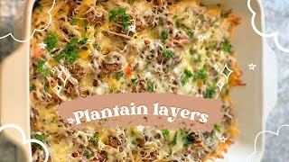 PLANTAIN LAYERS  PLANTAIN LASAGNA  PLANTAIN AND GOATMEAT RECIPE [upl. by Ylrebma]