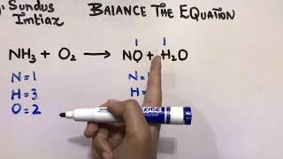 How to balance the Equation NH3  O2  NO  H2O [upl. by Enelad]