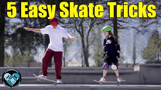 5 Easy Skateboarding Tricks for Beginners [upl. by Cappella450]