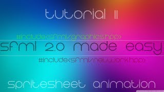 C Sfml 20 Made Easy Tutorial 11  SpriteSheet Animation [upl. by Novick]