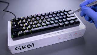 GK61 60 Modular Optical Gaming Keyboard Unboxing Yellow Switches  ASMR [upl. by Ykvir599]