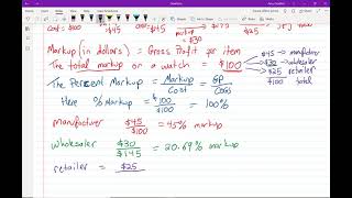 Business Math Lesson 2 Markups and Markdowns part 1 [upl. by Rocky726]