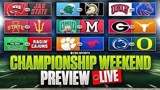 Picks amp Previews for EVERY Championship Game in College Football LIVE [upl. by Xenophon]