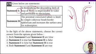 In the nephron the descending limb o floop of Henle is impermeable to water and permeable to [upl. by Arnon]