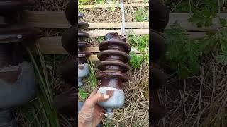 The Faulty Porcelain Bottle Insulators That Was Replaced insulators electrical [upl. by Niabi]