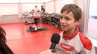 Lando Norris Aged 11 Interviewed and racing karts [upl. by Anwaf905]