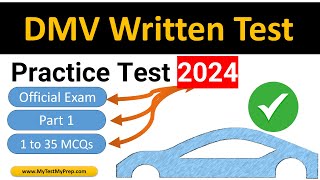 DMV Written Test 2024 Permit Practice Test Questions Answers [upl. by Eimilb]