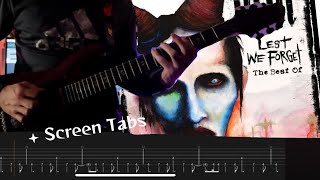 Marilyn Manson Personal Jesus Guitar Cover  Screen Tabs [upl. by Aremmat]