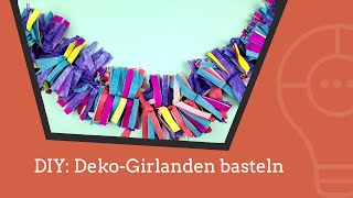 DIY DekoGirlande für Kinder zum basteln [upl. by Einahteb]