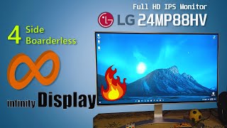 LG Bezel less Full HD LED Monitor 24MP88HV  Unboxing  Installation amp Review [upl. by Adnarim237]