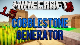 ★ Minecraft 15  CobbleStone Generator Tutorial  Using Hoppers [upl. by Iviv174]