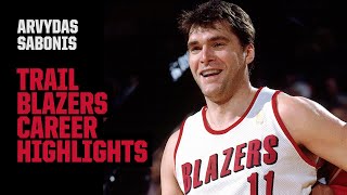 Arvydas Sabonis Trail Blazers Career Highlights [upl. by Vevine]