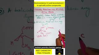 dextrorotatory and levorotatory in optically active compounds shorts organicchemistry neet [upl. by Namruht]