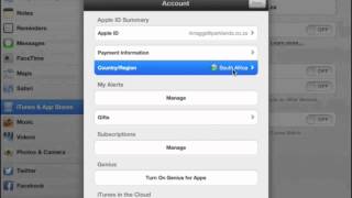 2013 iPad  Changing App Store Country Settings [upl. by Neimad543]