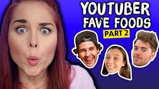 Trying YouTubers’ Favorite Foods PART 2  Shane Dawson David Dobrik Jake Paul amp More Cheat Day [upl. by Reese]