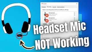 Headset Mic Not working in Windows 10  Microphone not Working [upl. by Cooperman143]