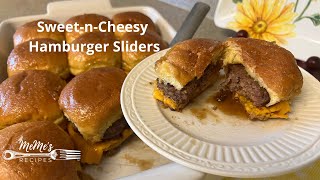 MeMes Recipes  SweetnCheesy Hamburger Sliders [upl. by Romeyn]