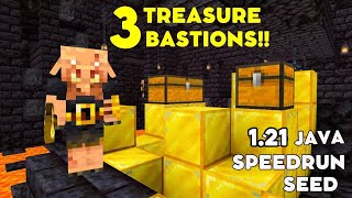 🔥GOD SEED BEST Minecraft BASTION SEED Java 121 Speedrun Seeds Java  Treasure Bastion [upl. by Aratahs306]