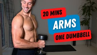 20 MIN ARMS WORKOUT  One Dumbbell ONLY Biceps amp Triceps Killer [upl. by Herrera743]