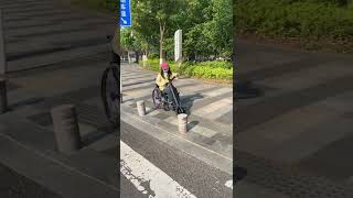 MT01 handbike crossing the road wheelchair [upl. by Palumbo]