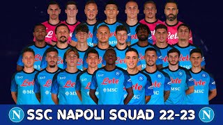 SSC NAPOLI Official Squad 202223  New Players  SSC Napoli  SQUAD Football TB [upl. by Clippard443]