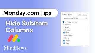 Mondaycom Tips  Hide Subitem Columns [upl. by Sakram]