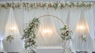 Diy  How to make Long Floral Backdrop DIY  Beautiful Floral Arch Backdrop [upl. by Ecyal]