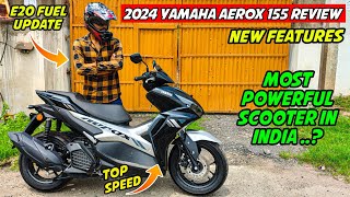 2024 Yamaha Aerox 155 Detailed Ride Review  Scooter with Yamaha R15m engine 😱 [upl. by Araed]