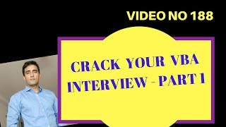 Learn Excel  Video 188  VBA Interview Questions  Part1 [upl. by Inah]