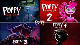 ALL POPPY PLAYTIME  TEASER TRAILERS  CHAPTER 1 2 3 4  OFFICIAL GAME TRAILER [upl. by Giarla]