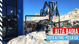 Dolomites Alta Badia · Alting slope at Piz La Ila · Dolomiti Superski [upl. by Tyrus]