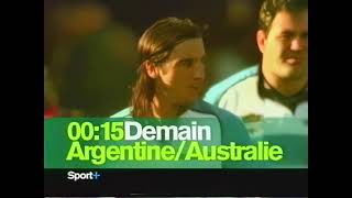 Sport FR  Promo Rugby Argentinien gegen Australien 2002 [upl. by Olivann]