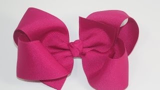 How To Make A Big Girl Boutique Hair Bow [upl. by Nodrog]