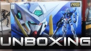 Real Grade RG GN001 Gundam Exia Review Part 1 Unboxing ガンダムエクシア 機動戦士ガンダム00 [upl. by Pallas]