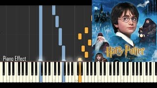 Harry Potter and the Sorcerers Stone  Leaving Hogwarts Piano Tutorial Synthesia [upl. by Tommy227]