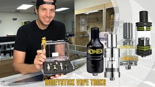 OzOhm Sub Ohm Highbrid amp Stinger HoneyStick Vape Tanks how to dry herb oil amp wax voltage [upl. by Asyar170]