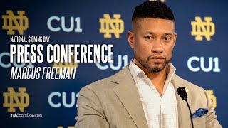 Notre Dame HC Marcus Freeman on NIL Kyngstonn ViliamuAsa‍ and CJ Carr  ndfootball [upl. by Aliak]