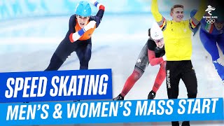 Speed Skating  Mens amp Womens Mass Start  Full Replay  Beijing2022 [upl. by Valera]