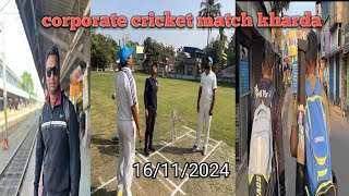 red ball 30 over corporate cricket 🏏match  kharda ground  16112024 [upl. by Llenaej]