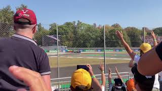 Verstappen  Hamilton crash from grandstands  Monza F1 GP 2021 [upl. by Lednam676]