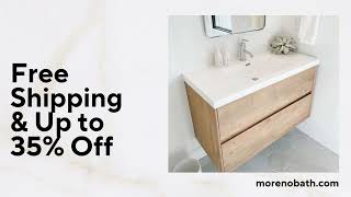 Best Modern Rustic Luxury amp Floating Vanities 2023  Moreno Bath Holiday Sale [upl. by Tannenwald]