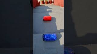 Blue vs Red Breaking glass bottles  Crushing Crunchy amp soft things shorts asmr satisfying [upl. by Eciralc]