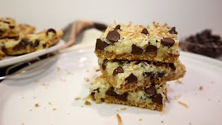 Easy Chocolate Coconut Bars  Just 5 INGREDIENTS [upl. by Anerok]