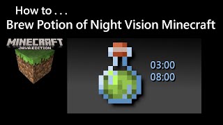 How To Brew Potion of Night Vision Minecraft Java [upl. by Yggep]