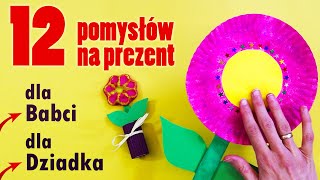 12 pomysłów na prezent dla Babci i Dziadka  Dzień Babci i Dziadka  Przedszkole  Praca plastyczna [upl. by Imotih]