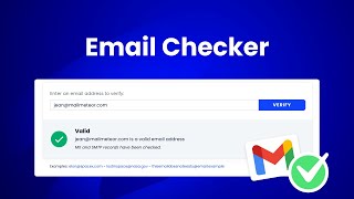 Email Checker Verify Email Address Online [upl. by Suiramaj]