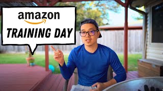 Working at Amazon Warehouse Training Day [upl. by Ayotac]