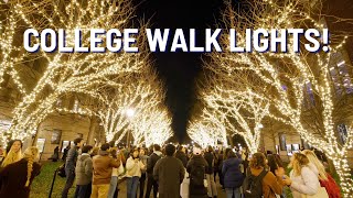 Holiday Lights Shine on College Walk [upl. by Mariann]